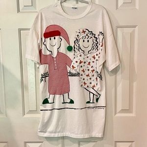 Christmas Mom's Oversize Sleep T-shirt Pinwheels Fun Kids holiday Ugly Sweater